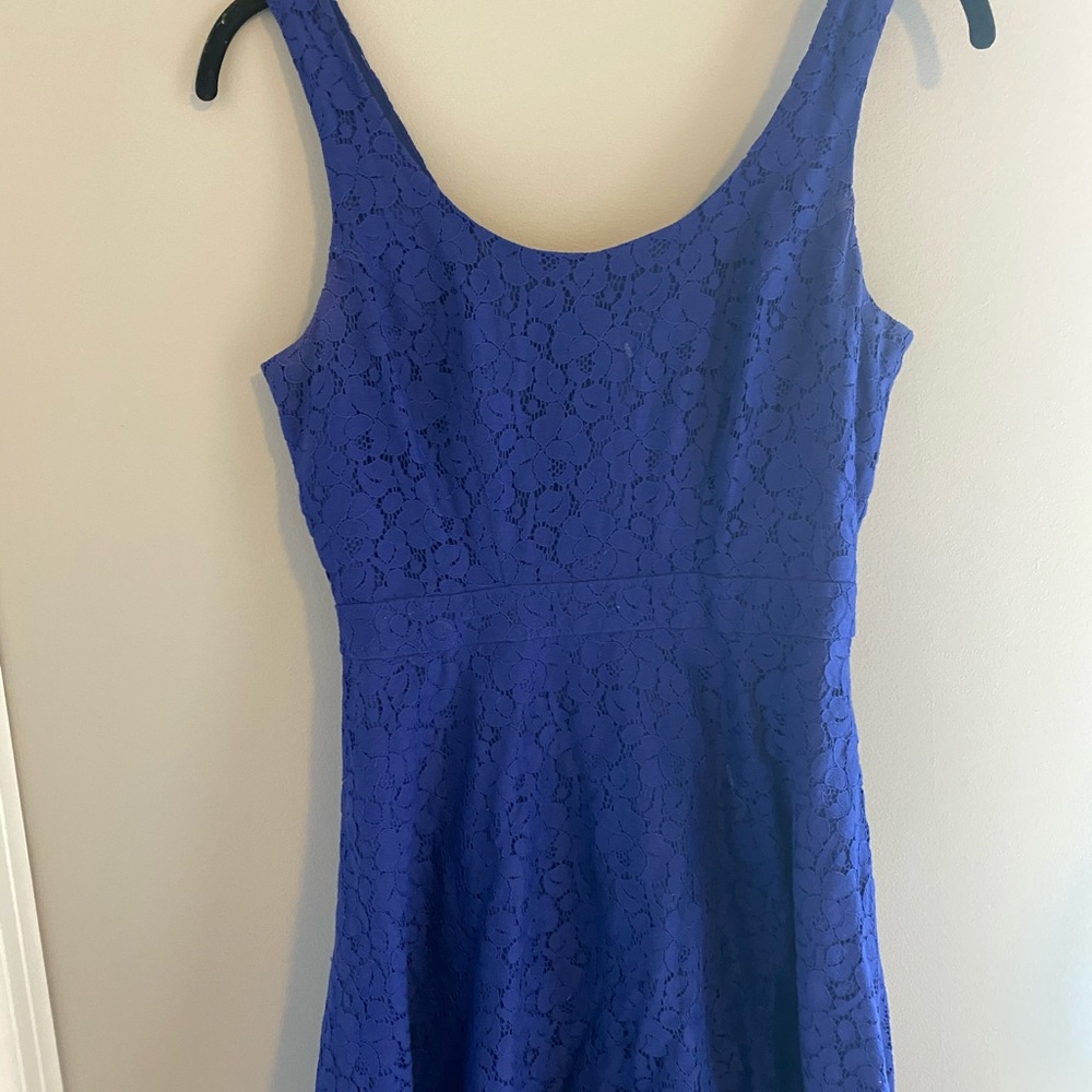 blue lace dress